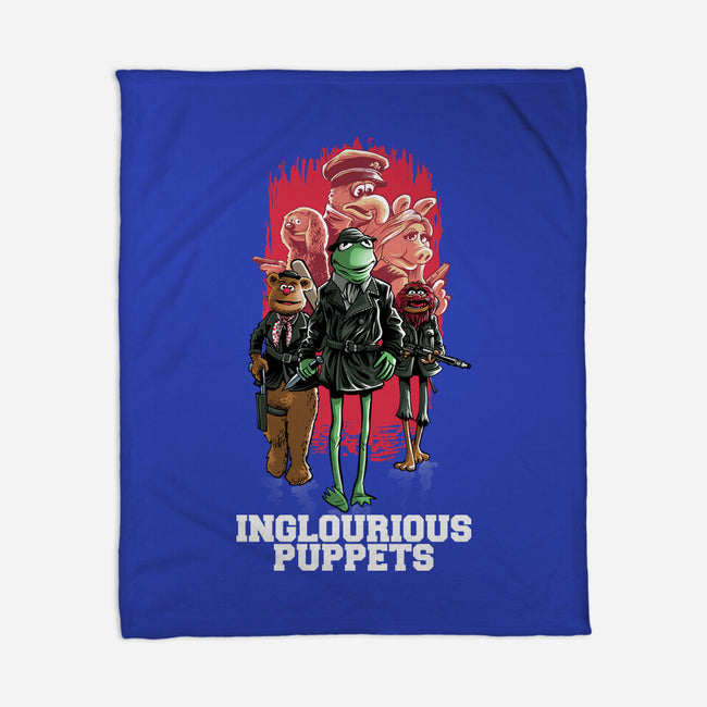 Inglourious Puppets-None-Fleece-Blanket-zascanauta