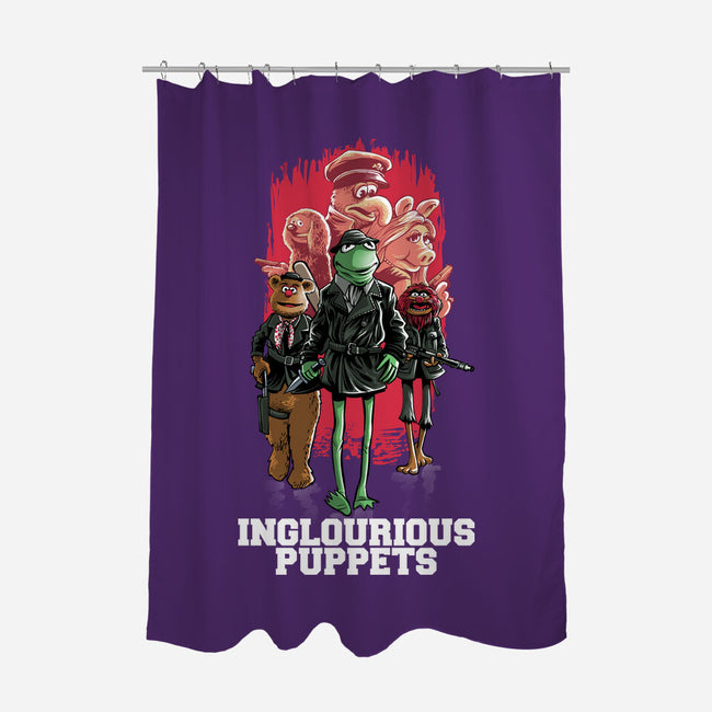 Inglourious Puppets-None-Polyester-Shower Curtain-zascanauta