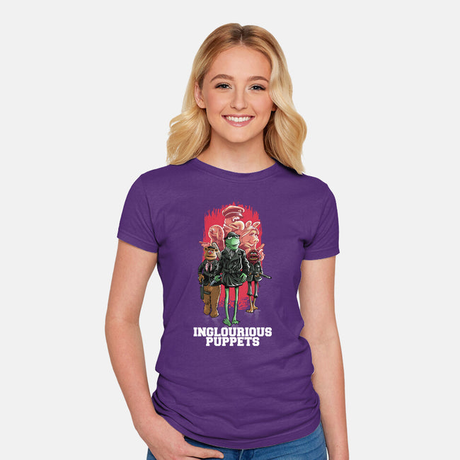 Inglourious Puppets-Womens-Fitted-Tee-zascanauta