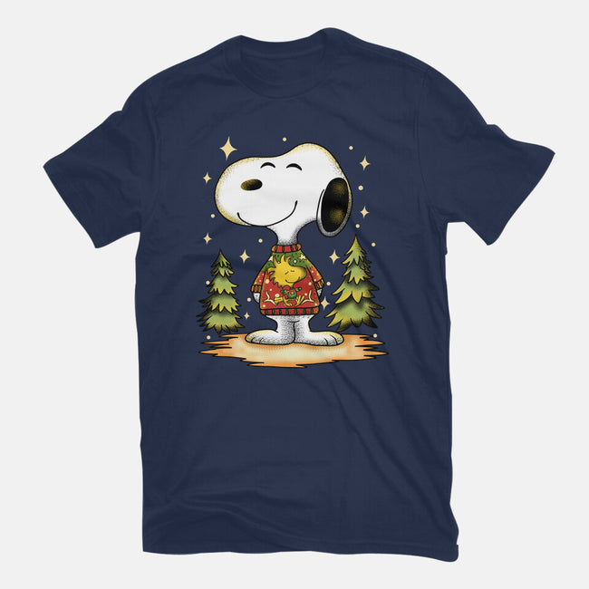 Snoopy's Cozy Christmas-Mens-Heavyweight-Tee-JamesQJO