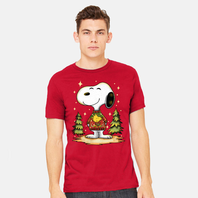 Snoopy's Cozy Christmas-Mens-Heavyweight-Tee-JamesQJO