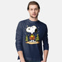 Snoopy's Cozy Christmas-Mens-Long Sleeved-Tee-JamesQJO