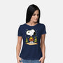 Snoopy's Cozy Christmas-Womens-Basic-Tee-JamesQJO