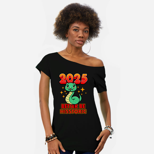 2025 Better Be Hisstoric-Womens-Off Shoulder-Tee-Boggs Nicolas