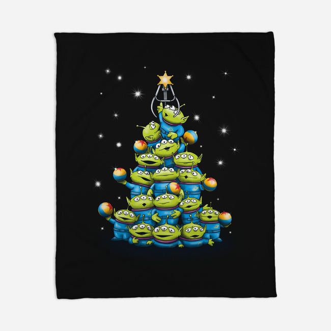 Ohh The Claw-mas Tree-None-Fleece-Blanket-NMdesign