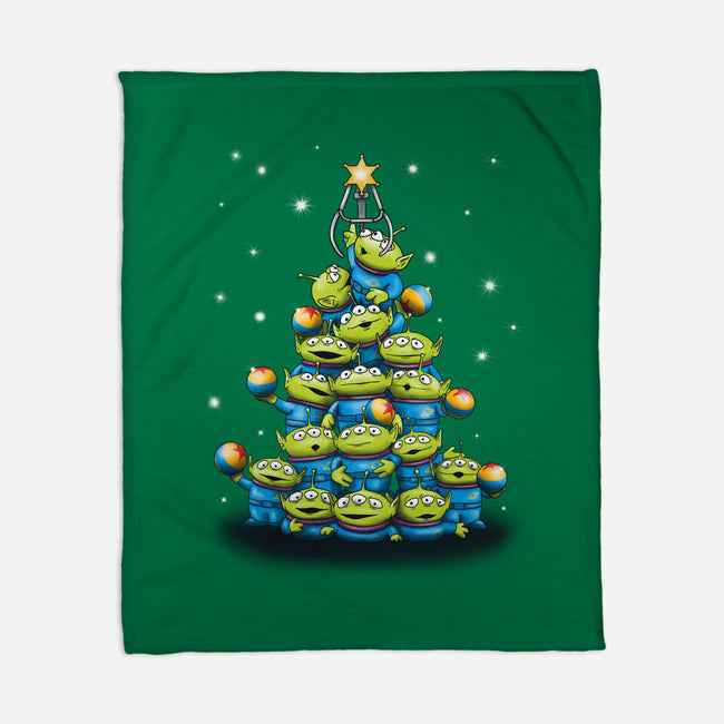 Ohh The Claw-mas Tree-None-Fleece-Blanket-NMdesign