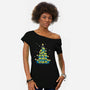 Ohh The Claw-mas Tree-Womens-Off Shoulder-Tee-NMdesign