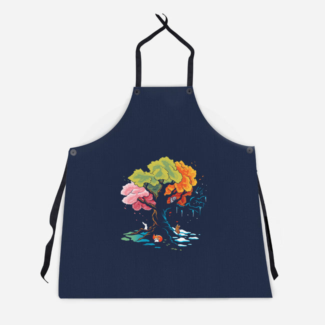 Season Tree-Unisex-Kitchen-Apron-Vallina84