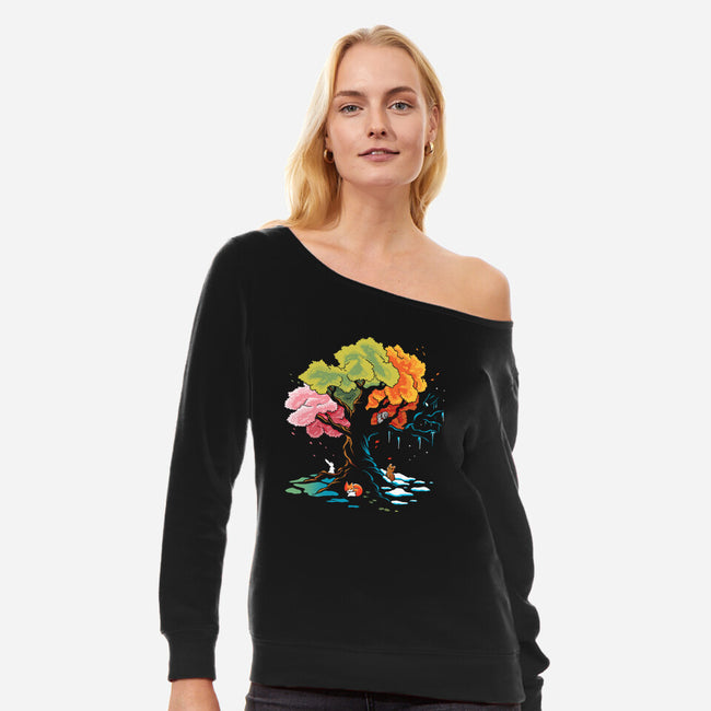 Season Tree-Womens-Off Shoulder-Sweatshirt-Vallina84