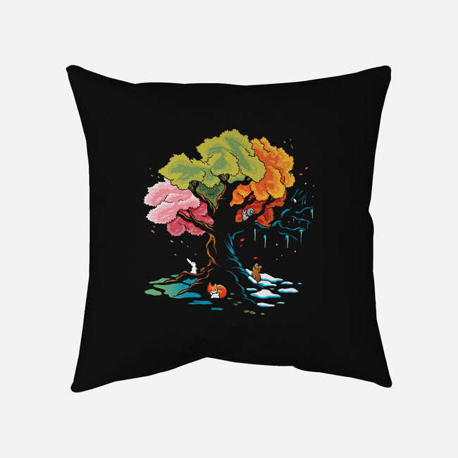 Season Tree-None-Removable Cover w Insert-Throw Pillow-Vallina84