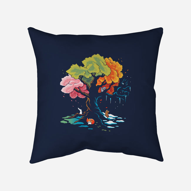 Season Tree-None-Removable Cover w Insert-Throw Pillow-Vallina84