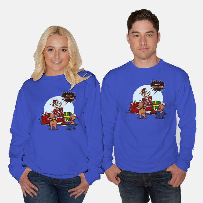 Merry Dinner-Unisex-Crew Neck-Sweatshirt-AndreusD