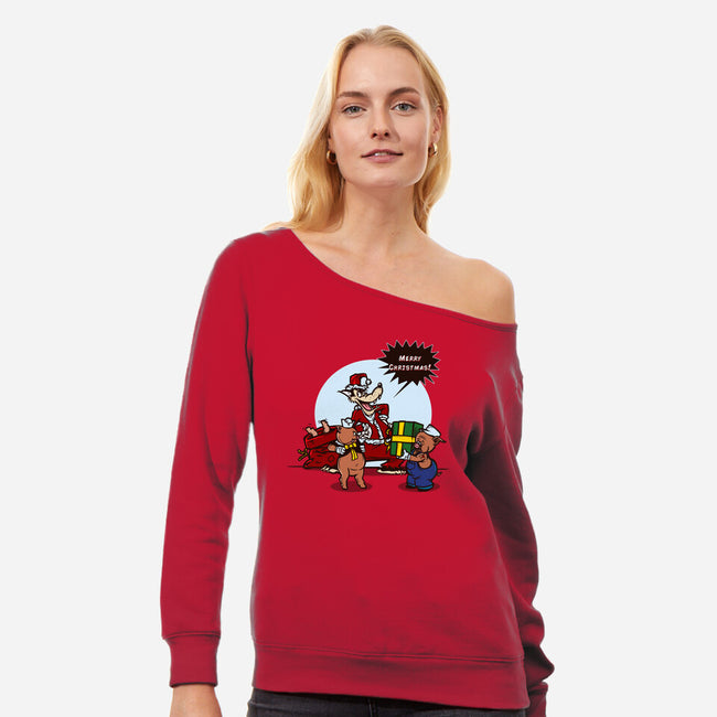 Merry Dinner-Womens-Off Shoulder-Sweatshirt-AndreusD