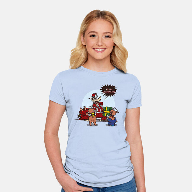 Merry Dinner-Womens-Fitted-Tee-AndreusD