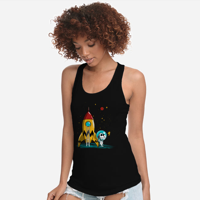 Space Explorer-Womens-Racerback-Tank-kharmazero