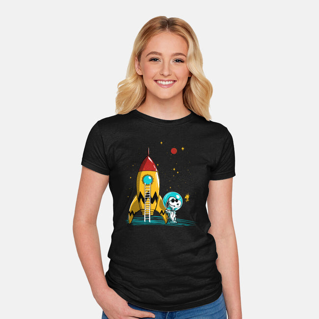 Space Explorer-Womens-Fitted-Tee-kharmazero