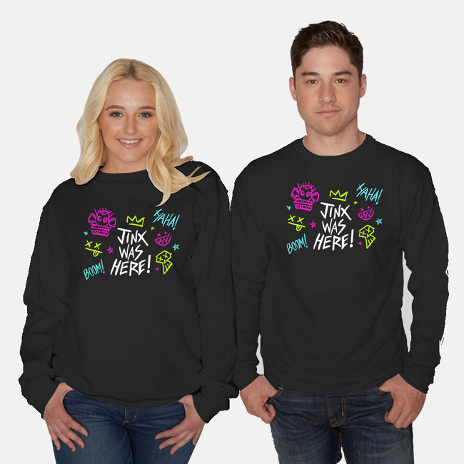 Jinx Doodles-Unisex-Crew Neck-Sweatshirt-Mushita