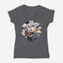 Goblin Gaze-Womens-V-Neck-Tee-glitchygorilla