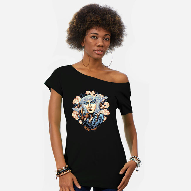 Goblin Gaze-Womens-Off Shoulder-Tee-glitchygorilla