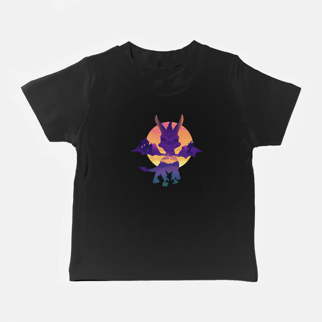 Purple Dragon-Baby-Basic-Tee-dandingeroz