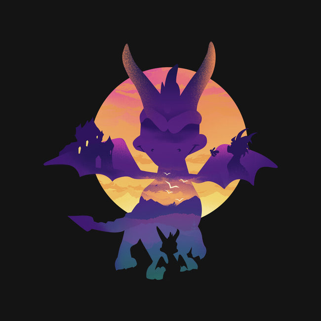 Purple Dragon-Mens-Heavyweight-Tee-dandingeroz