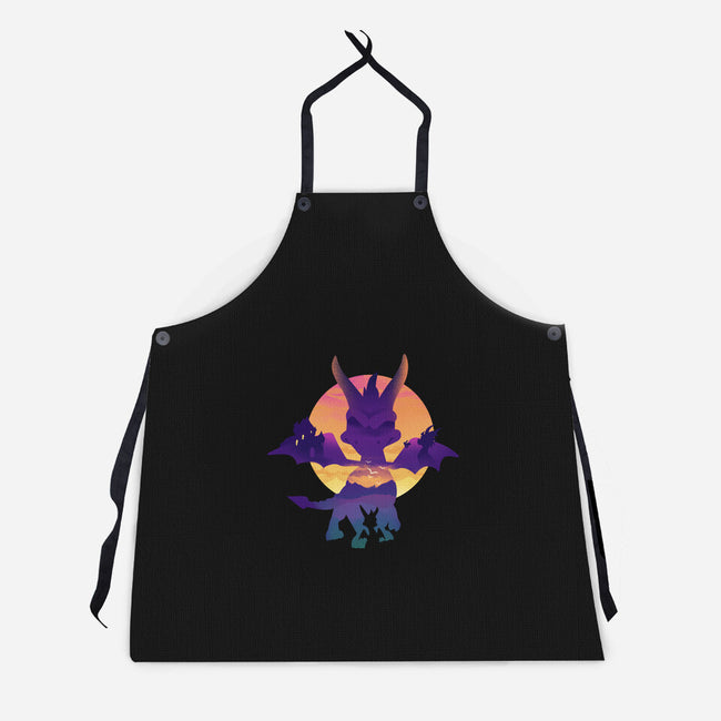 Purple Dragon-Unisex-Kitchen-Apron-dandingeroz