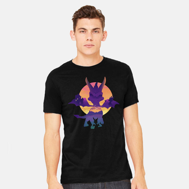 Purple Dragon-Mens-Heavyweight-Tee-dandingeroz