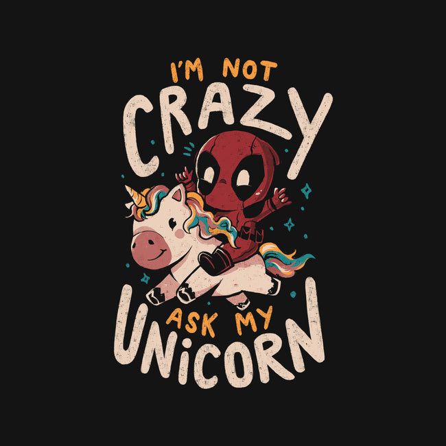 I'm Not Crazy Ask My Unicorn-Womens-Off Shoulder-Tee-Arigatees