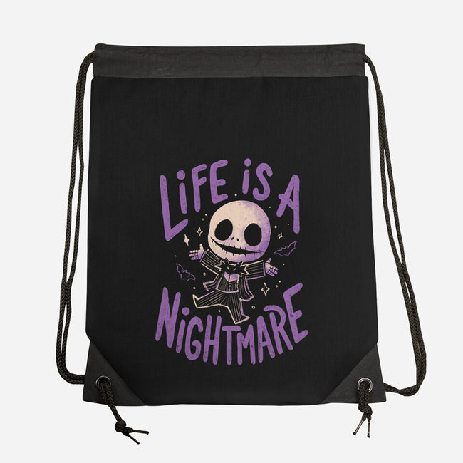 Life Is A Nightmare-None-Drawstring-Bag-Arigatees