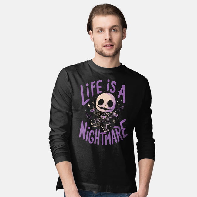 Life Is A Nightmare-Mens-Long Sleeved-Tee-Arigatees