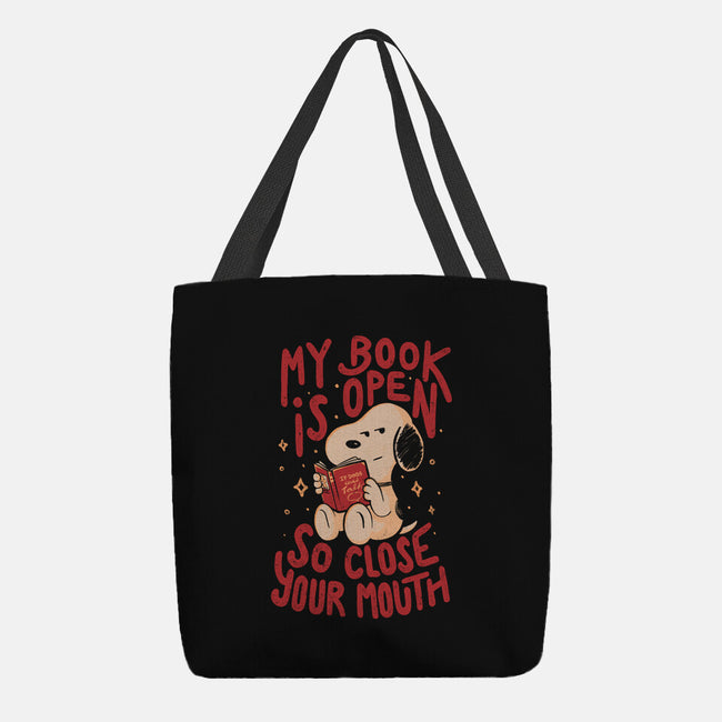 My Book Is Open-None-Basic Tote-Bag-Arigatees