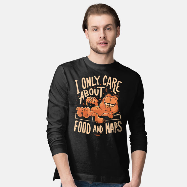 I Only Care About Food And Naps-Mens-Long Sleeved-Tee-Arigatees