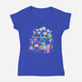 Tiny Artists-Womens-V-Neck-Tee-eduely