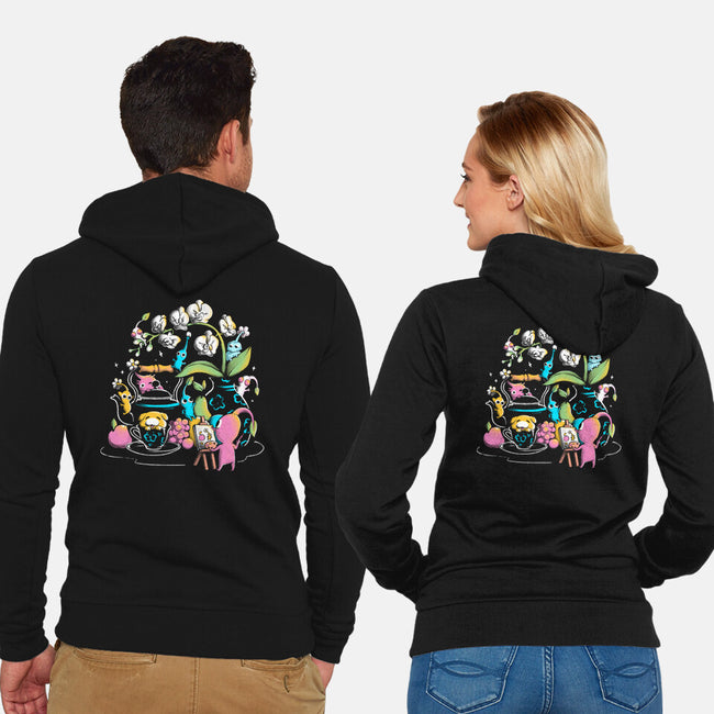 Tiny Artists-Unisex-Zip-Up-Sweatshirt-eduely