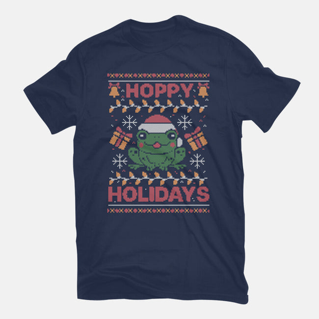 Hoppy Holidays Sweater-Womens-Fitted-Tee-eduely