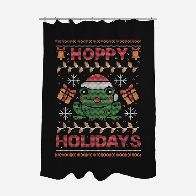 Hoppy Holidays Sweater-None-Polyester-Shower Curtain-eduely