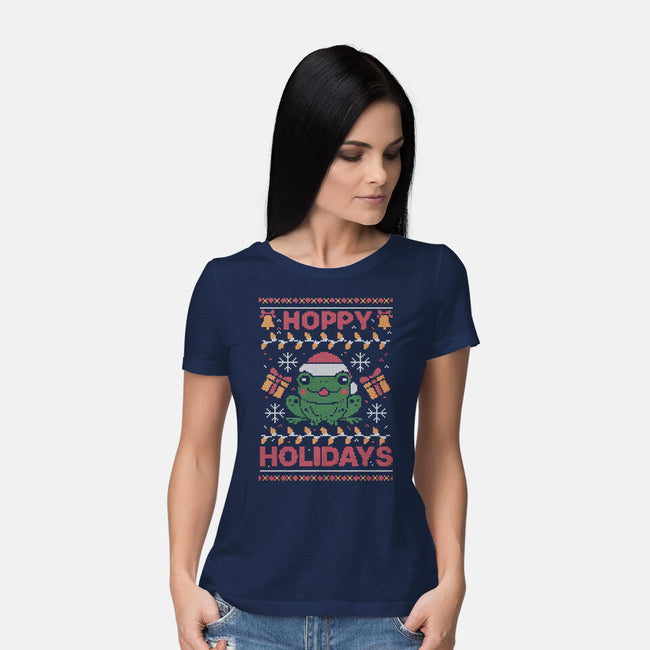 Hoppy Holidays Sweater-Womens-Basic-Tee-eduely