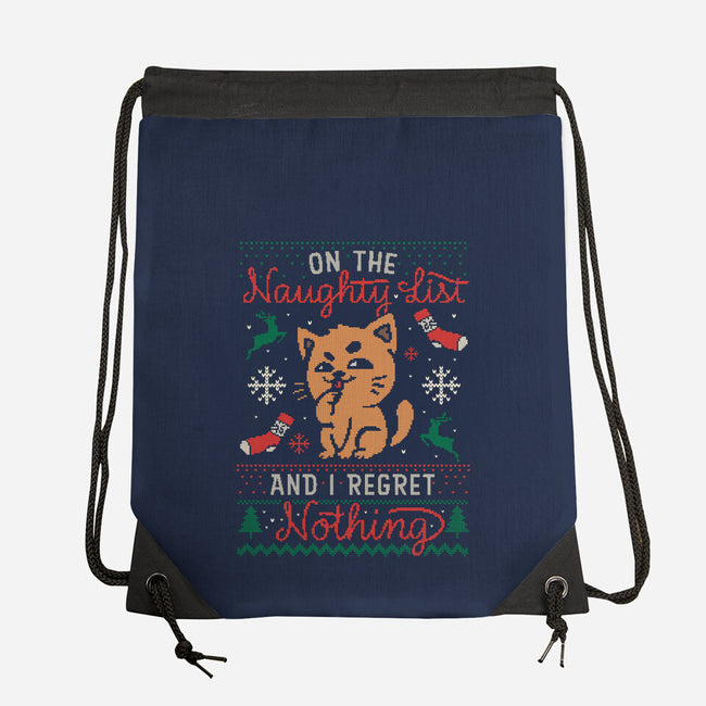 On The Naughty List-None-Drawstring-Bag-eduely