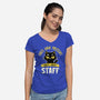 Cats Have Staff-Womens-V-Neck-Tee-koalastudio