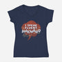 I Speak Fluent Awkward-Womens-V-Neck-Tee-koalastudio