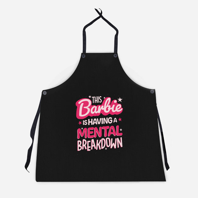 This Barbie Is Having A Mental Breakdown-Unisex-Kitchen-Apron-koalastudio