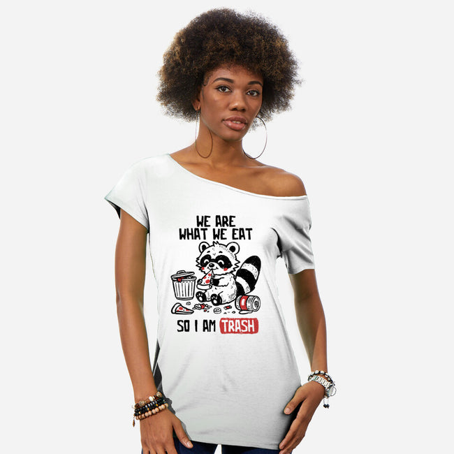 We Are What We Eat-Womens-Off Shoulder-Tee-koalastudio