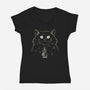 Alice Star Night Cat-Womens-V-Neck-Tee-tobefonseca