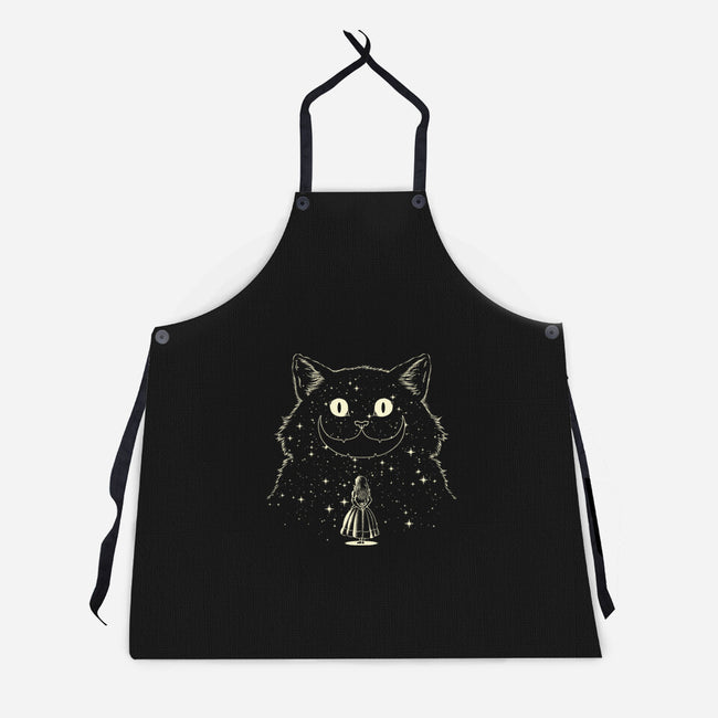 Alice Star Night Cat-Unisex-Kitchen-Apron-tobefonseca