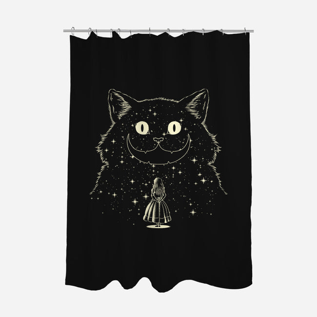 Alice Star Night Cat-None-Polyester-Shower Curtain-tobefonseca