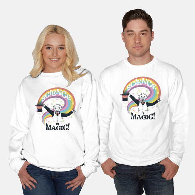 Science Is Magic Einstein-Unisex-Crew Neck-Sweatshirt-tobefonseca