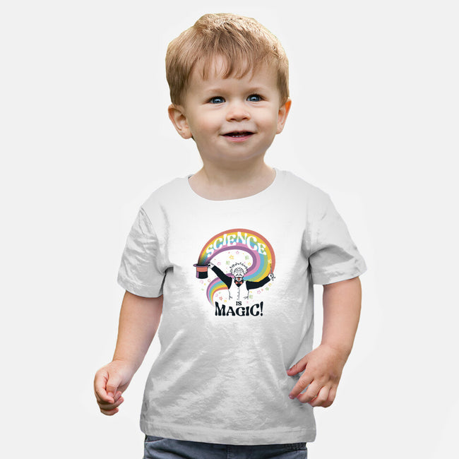 Science Is Magic Einstein-Baby-Basic-Tee-tobefonseca