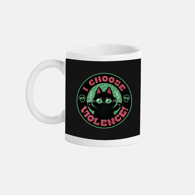 I Choose Violence Funny Cat-None-Mug-Drinkware-tobefonseca