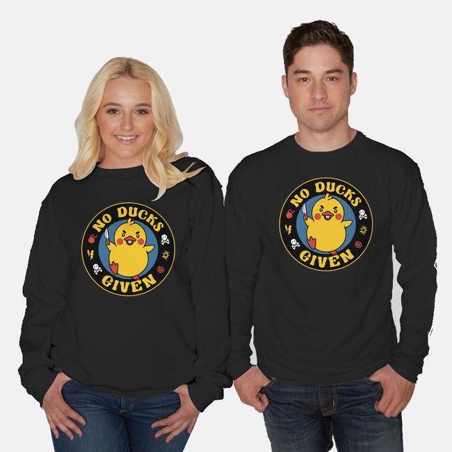 No Ducks Given Here-Unisex-Crew Neck-Sweatshirt-tobefonseca