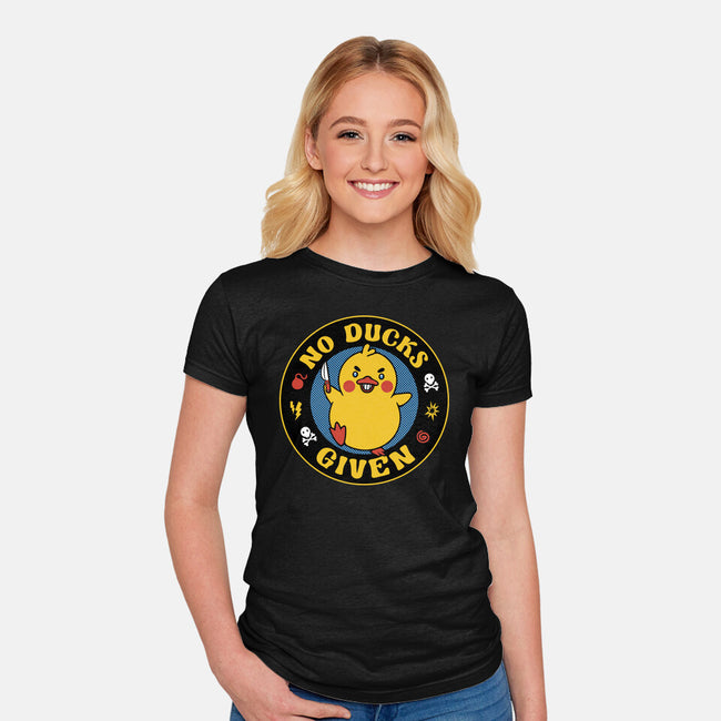 No Ducks Given Here-Womens-Fitted-Tee-tobefonseca